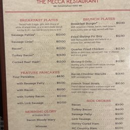 Brunch menu Sept '23