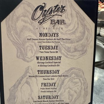 Oyster Bar - Daily Specials - Seafood Near Me - Las Vegas, Nevada