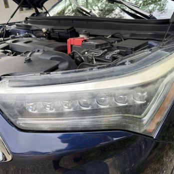 One Stone Detail - Headlights before restoration. - Auto Detailing Near Me One Stone Detail - Headlights before restoration. - Auto Detailing Near Me