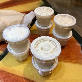 Falafel Inc - Sauces (White, Mazbout, and Garlic) - Falafel Near Me - Tysons, Virginia Falafel Inc - Sauces (White, Mazbout, and Garlic) - Falafel Near Me - Tysons, Virginia