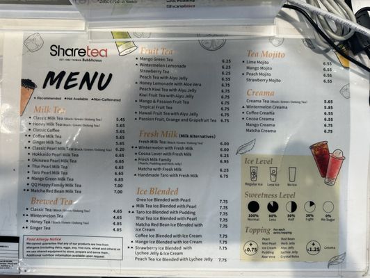 Menu photo 1 Sharetea Colorado Springs, CO Menu photo 1 Sharetea Colorado Springs, CO