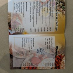 Nazeef Afghan Restaurant - Menu