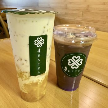 4estea - Mango Sago and Ube Latte. - Coffee & Tea Near Me - Rancho Cordova, California