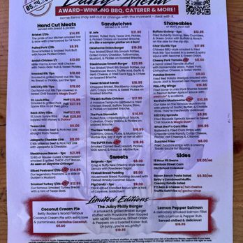 Chicago Culinary Kitchen - Menu - Barbeque Near Me - Palatine, Illinois