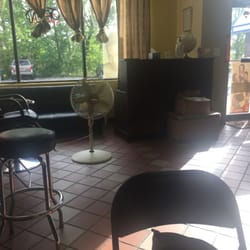Inside the African Hair Salon from the salon chair