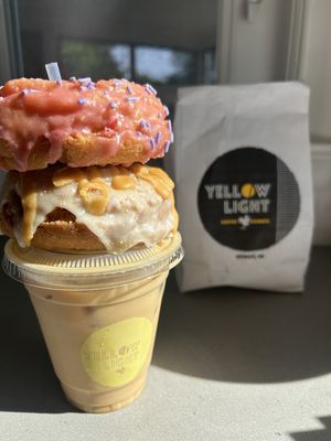 Yellow Light Coffee and Donuts by null