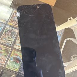 Shattered iPhone that was repaired.