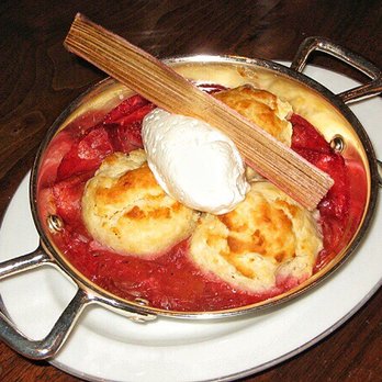 Blue Duck Tavern - Strawberry Rhubarb Cobbler w/ Buttermilk Biscuits!....So Good!! - New American Near Me - Washington, DC, District of Columbia