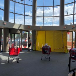 The entrance being renovated!