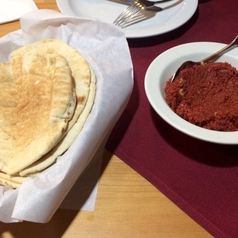 Kebab Halebi - mouhamara dip with pita - Middle Eastern Near Me - Van Nuys, California