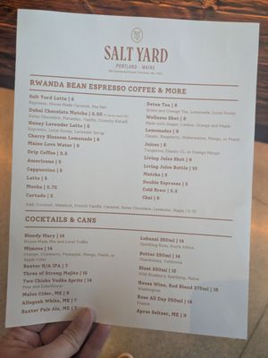 Menu photo 3 Salt Yard Cafe & Bar Portland, ME