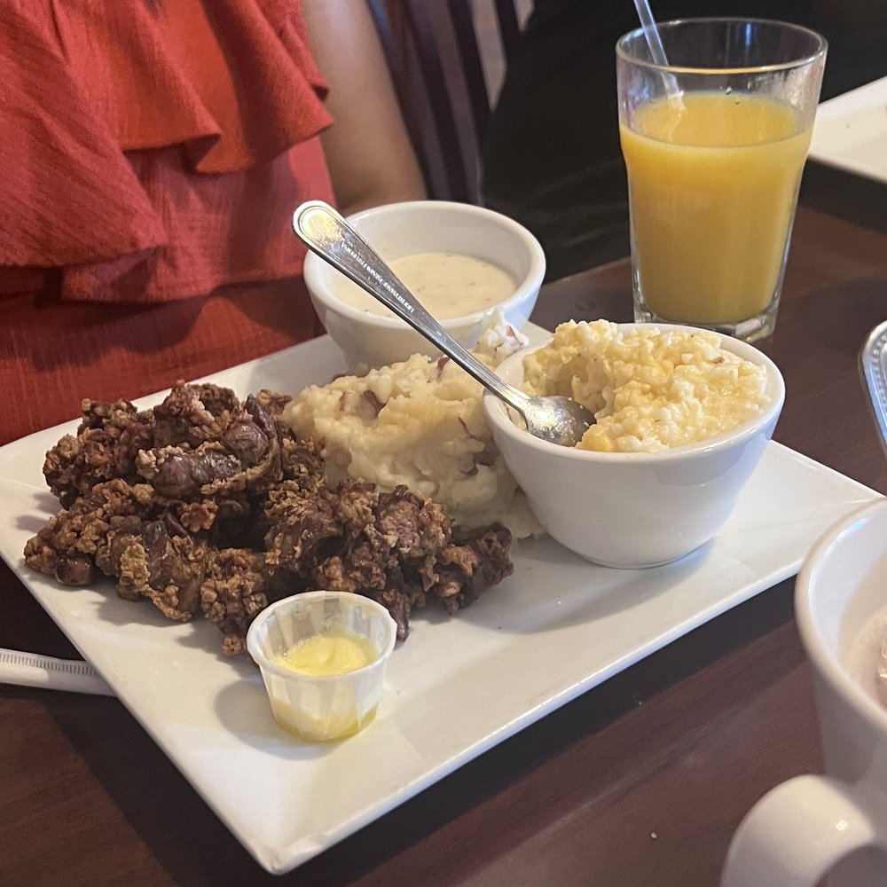 The Diner at Webb Gin - Chicken livers ordered by my sister  with grits. She liked it - Diners Near Me - Snellville, Georgia