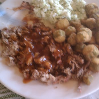 Hickory Pit Bar-B-Que - Chopped pork w slaw & okra - Barbeque Near Me - Chattanooga, Tennessee Hickory Pit Bar-B-Que - Chopped pork w slaw & okra - Barbeque Near Me - Chattanooga, Tennessee