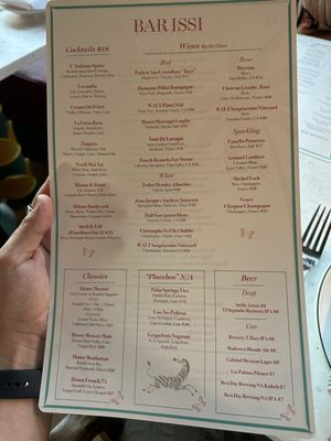 Menu photo 8 Bar Issi Palm Springs, CA
