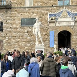 Palazzo Vecchio - The original location of Michelangelo's David replaced by a replica in 1910 in the public square.