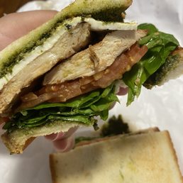 Presto pesto panini on gluten free bread