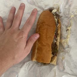 Sandwich tastes great, but simply not worth the price. $13 for this small sub.