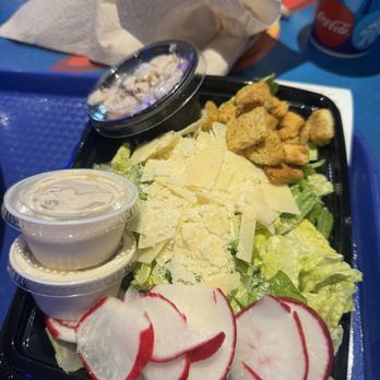Alien Pizza Planet - Centurion Chicken Caesar Salad (chicken on side) - Pizza Near Me - Anaheim, California Alien Pizza Planet - Centurion Chicken Caesar Salad (chicken on side) - Pizza Near Me - Anaheim, California