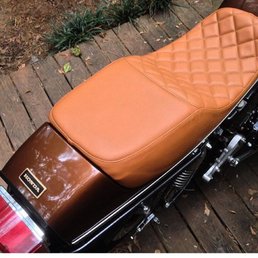 I had them make a custom seat for a 1978 CB-750 Super Sport fantastic job I had them make a custom seat for a 1978 CB-750 Super Sport fantastic job