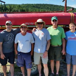 Maine Quest Adventures - A family getting ready to spend the week on the Allagash with guide Bryant Davis.