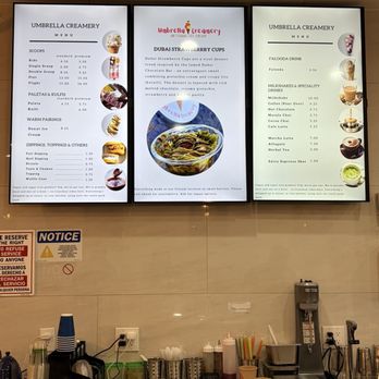 Umbrella Creamery - Menu Board, Feb. 2026 - Ice Cream & Frozen Yogurt Near Me - Folsom, California Umbrella Creamery - Menu Board, Feb. 2026 - Ice Cream & Frozen Yogurt Near Me - Folsom, California