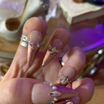 Chic Nails & Lashes - Lifting after a week & gems off after they fixed them - Nail Salons Near Me - Los Angeles, California Chic Nails & Lashes - Lifting after a week & gems off after they fixed them - Nail Salons Near Me - Los Angeles, California
