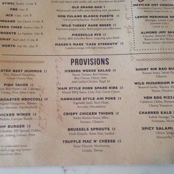 Hundred Proof - Current menu and happy hour it's now only two dollars off food - San Diego, CA
