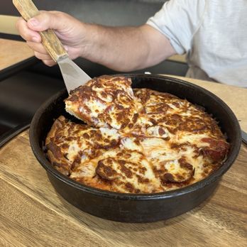 Chicago Deep Dish PIzza - 10" deep dish pepperoni pizza - Pizza Near Me - Irving, Texas