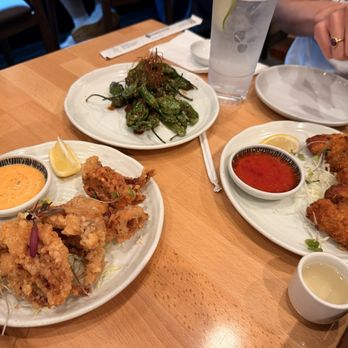 Tsukiyo Sushi - Squid appetizer, shishito peppers, fried oysters - Sushi Bars Near Me - Los Angeles, California Tsukiyo Sushi - Squid appetizer, shishito peppers, fried oysters - Sushi Bars Near Me - Los Angeles, California