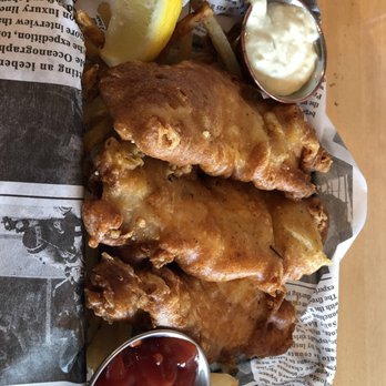 Salt - Fish and chips. In-house made tartar sauce. Fish was tasty with nicely fried batter. Yummy shoestring fries underneath. - Seafood Near Me - Arcata, California Salt - Fish and chips. In-house made tartar sauce. Fish was tasty with nicely fried batter. Yummy shoestring fries underneath. - Seafood Near Me - Arcata, California