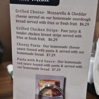 Ezma's Bread Box Café - Kids menu 1.26.2024 - Sandwiches Near Me - Virginia Beach, Virginia