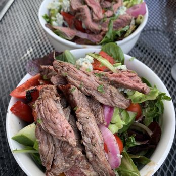 The Hideout Kitchen - Steak salad (separated it into 2 servings for us!) - New American Near Me - Lafayette, California The Hideout Kitchen - Steak salad (separated it into 2 servings for us!) - New American Near Me - Lafayette, California