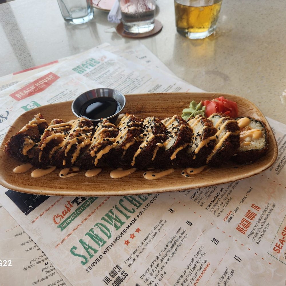 Beach House - Salmon sushi (ehh) just ok - Bars Near Me - Pompano Beach, Florida Beach House - Salmon sushi (ehh) just ok - Bars Near Me - Pompano Beach, Florida