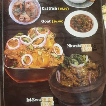 Benin Cafe - the menu of a restaurant - African Near Me - Etobicoke, Ontario