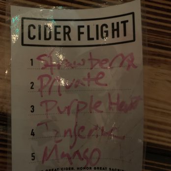 Cider Corps - Flights come with five choices - Cideries Near Me - Mesa, Arizona