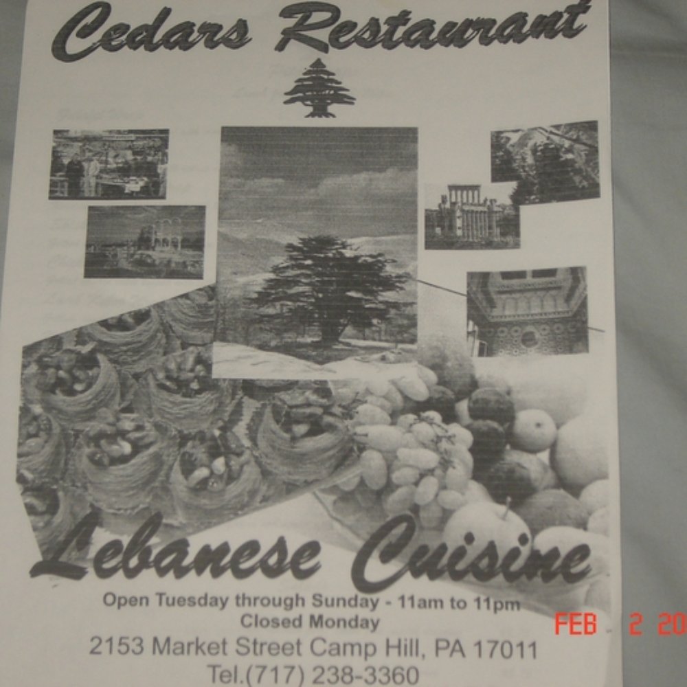 Cedars Restaurant - menu - Lebanese Near Me - Camp Hill, Pennsylvania Cedars Restaurant - menu - Lebanese Near Me - Camp Hill, Pennsylvania
