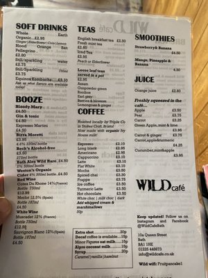 Menu photo 1 Wild Cafe Bath, BAS