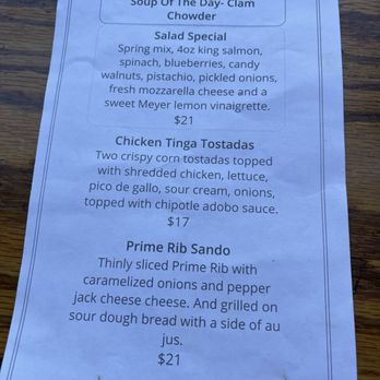 McNear's Saloon & Dining House - menu at McNear's Saloon & Dining House in Petaluma. - American Near Me - Petaluma, California