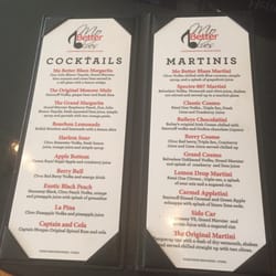 Cocktail menu