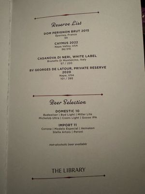 Menu photo 7 The Library Las Vegas, NV Menu photo 7 The Library Las Vegas, NV