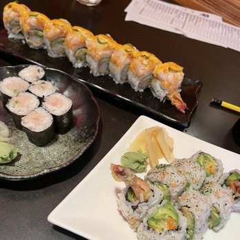 Sushi Ginza Japanese Restaurant - a plate of sushi and a plate of avocado - Sushi Bars Near Me - Calgary, Alberta Sushi Ginza Japanese Restaurant - a plate of sushi and a plate of avocado - Sushi Bars Near Me - Calgary, Alberta