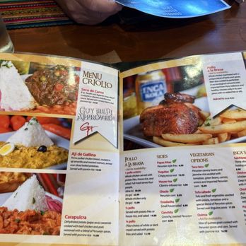 Inca's Peruvian Cuisine - Menu - Latin American Near Me - Tucson, Arizona