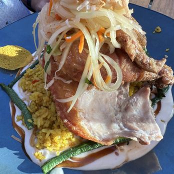 Tikis Grill & Bar - Coconut Chicken is tasty but chicken was a bit too dry. - Seafood Near Me - Honolulu, Hawaii Tikis Grill & Bar - Coconut Chicken is tasty but chicken was a bit too dry. - Seafood Near Me - Honolulu, Hawaii