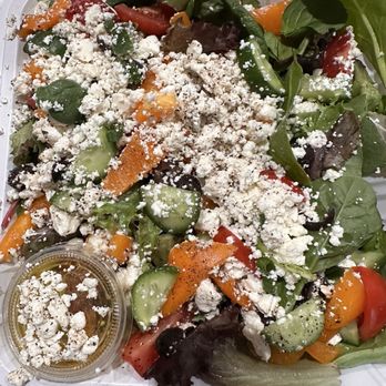 Masha and the Bear - Greek Salad with plenty of feta. This salad is giant sized. - Desserts Near Me - Aurora, Colorado Masha and the Bear - Greek Salad with plenty of feta. This salad is giant sized. - Desserts Near Me - Aurora, Colorado