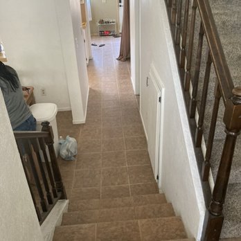 Karpet Klean - Clean tile in hallway after. - Carpet Cleaning Near Me - Paso Robles, California