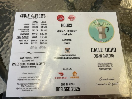 Menu photo 4 Calle Ocho Cuban Cafecito Rancho Cucamonga, CA Menu photo 4 Calle Ocho Cuban Cafecito Rancho Cucamonga, CA