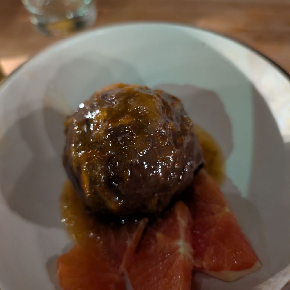 Feral - Chocolate ice cream with candied orange peel sauce - Vegan Near Me - Portland, Oregon Feral - Chocolate ice cream with candied orange peel sauce - Vegan Near Me - Portland, Oregon