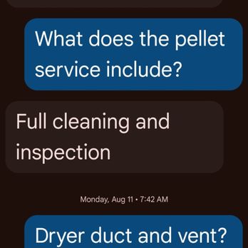 Absolute Chimney & Duct Cleaning - Mine is blue, his is the black background. - Chimney Sweeps Near Me