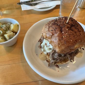 Hand And Foot - beer brisket sandwich - Bars Near Me - Corning, New York