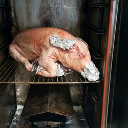 Three Little Pigs of Hawthorne - 30 # pig getting ready to be smoked!